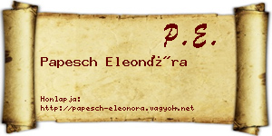 Papesch Eleonóra névjegykártya